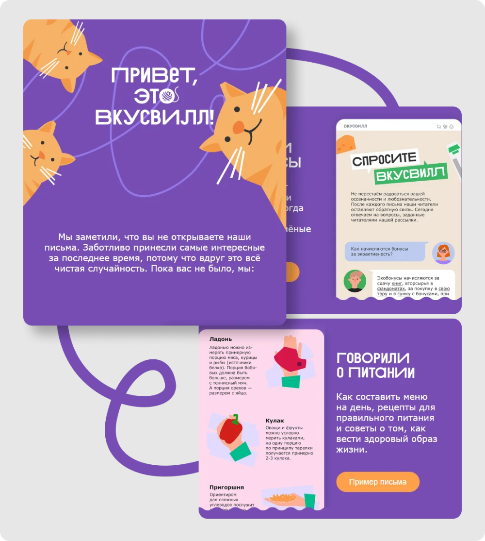 Пример реактивационного письма «ВкусВилла»